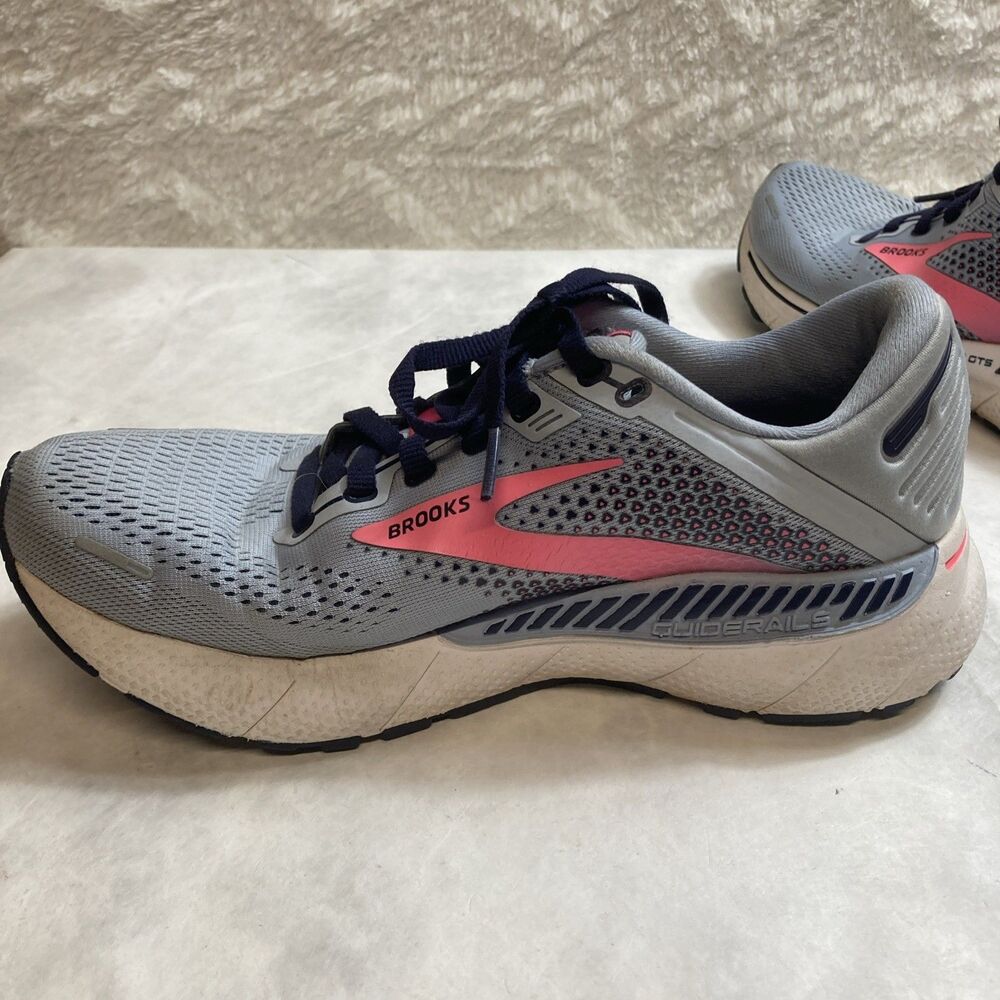 Brooks Adrenaline GTS 22 Womens 8 Grey Pink Running Shoes - Picture 11 of 16